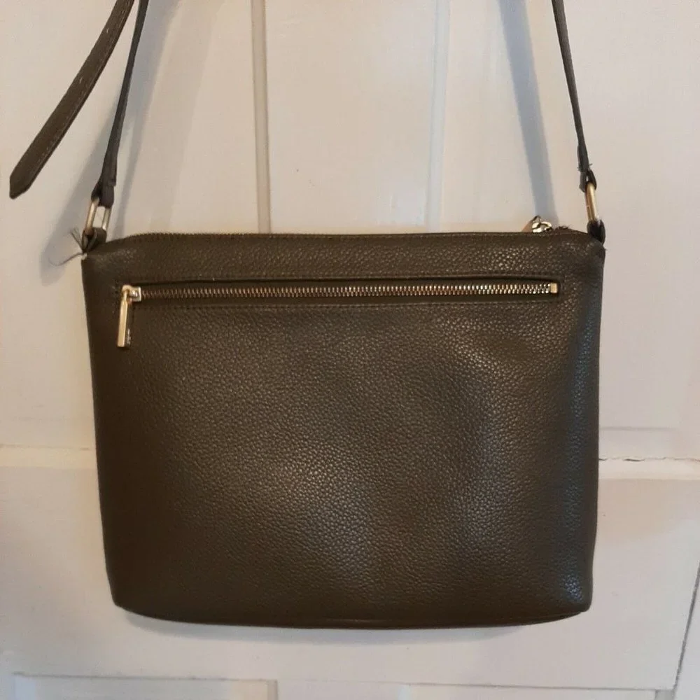 FP Freshly Picked Diaper Crossbody Bag Pocket Wipeable w Changing Pad Dark Green